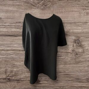 Mercer & Mettle Black Short Sleeve Blouse Top 2XL NWOT Replacement Button